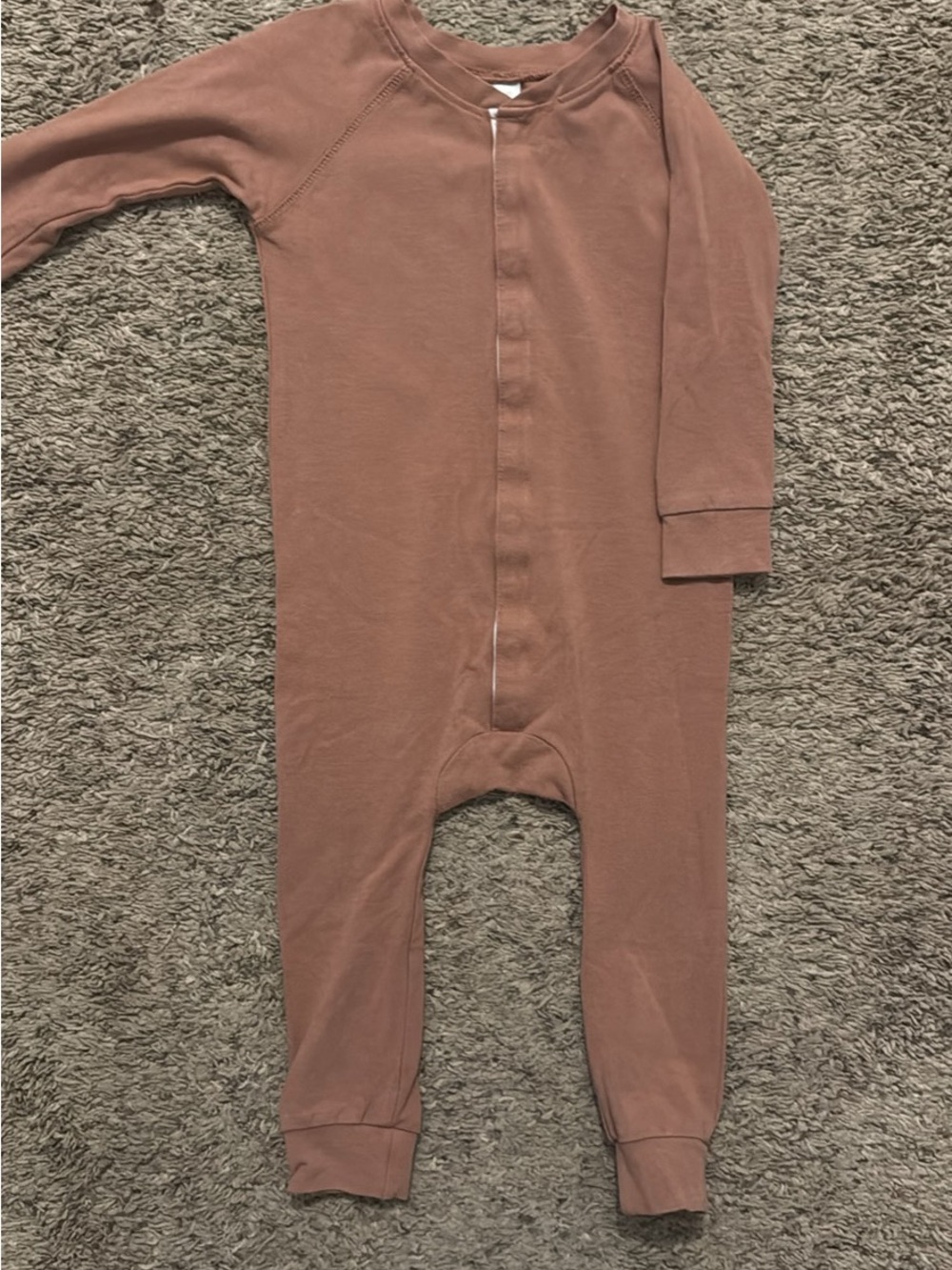 Jax & Lennon Mauve Brown One-Piece Snap Romper